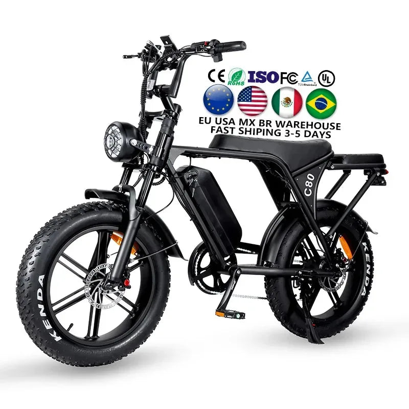 High-looking electric motorcycle, 750W motor, 48V 15AH battery, can be used for transportation and off-road electric bicycles