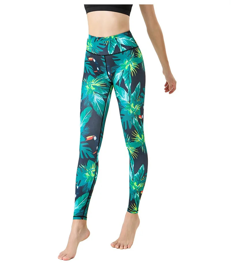 Cloud Hide Women Home Yoga Pants Fitness Gym Exercise Sports Leggings High Waist Sexy Long Print Tights Workout Running Trouser