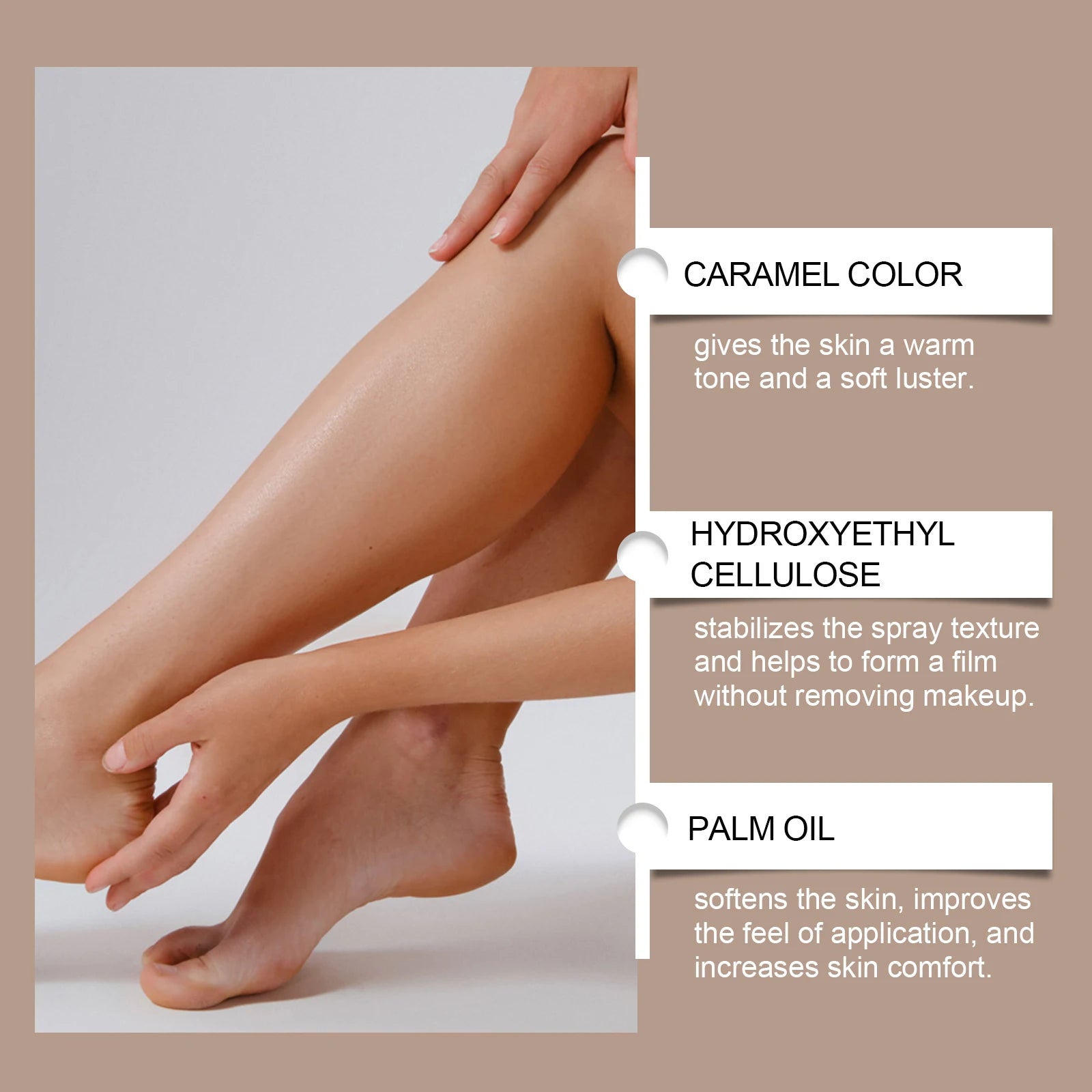 100ml Leg Makeup Long Lasting Waterproof Anti-Transfer Concealer Darkening Spray Even Skin Tone Wheat Tan Brown Tanning Spray