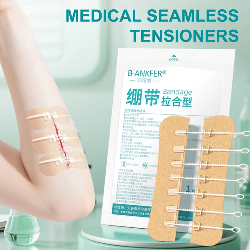 Zipper Tie Wound Closure Patch Hemostatic Patch Wound Fast Without Suture Zipper Outdoor Band-Aid Portable Quick Clot Wound