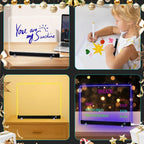 LED Note Board Night Light With Colorful 7 Pens DIY Acrylic Message Board Creative Fluorescen Painting Drawing Board
