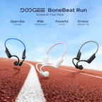 DOOGEE BoneBeat Run Bone Conduction Headphones Open-Ear Wireless Sports Earphone 10 Hours Battery Life for Running, Cycling