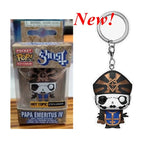 New FUNKO Keychains Disney Demona Princess Bella Ariel Alice Anna Elsa Bell Jack Sally stitch Action Figure Toys Ornaments