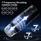 Telescopic Rotation Male Masturbator Cup Vagina 7 Thrusting Masturbation Cup Sex Toys for Men Automatic Piston Mastubator