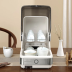 220V 22L Double-layer Compact Portable Sterilizer Machine for Home Kitchen Utensils Baby Bottles UV Sterilization and Drying