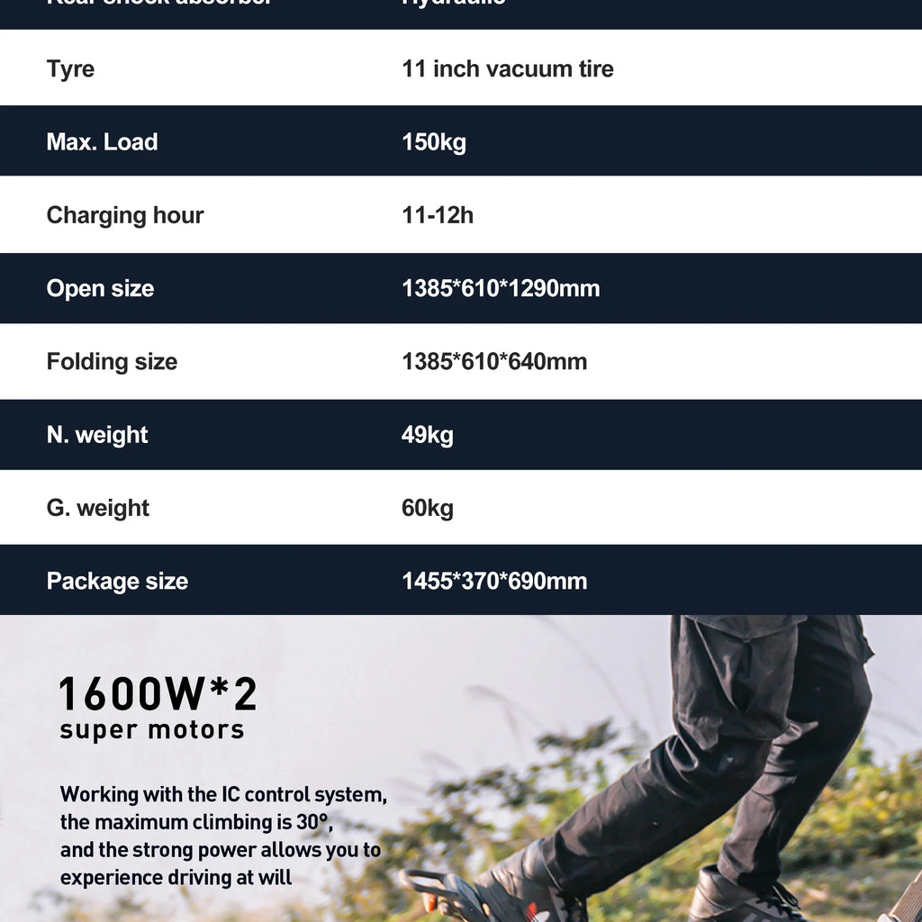 JOYOR E6-S Adult Electric Scooter 3200W Motor 60V31.5AH Battery Off-road EScooters NFC Unlock Hydraulic Brake Foldable E-Scooter