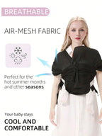 Adjustable Newborn Baby Sling Soft Breathable Air Mesh Carrier Infant Wrap Hipseat Gridding Cloth Wrap for Comfortable Wearing