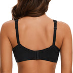 Sheroine Plus Size Women's Lace Floral Minimizer Bra, Underwire Full Coverage Unpadded Bras for Women Lifting Support Comfort