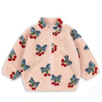 2026 KS Brand Winter Baby Girls Boys Lambswool Cherry Jackets Kids Clothes Boys Sequin Cartoon Outerwear Children's Coats 1-9Yrs