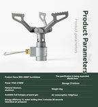 BRS-3000T Titanium Mini Camping Gas Burners 25g One-Piece Pocket Stove Outdooor Hiking Folding Cooking Furnace Portable ﻿