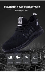 Work Safety Shoes Summer Breathable Men Air Cushion Work Protective Sneakers Anti-Puncture Work Shoes Male Steel Toe Shoes
