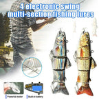 Automatic Swimbait Electric Robotic Fishing Lure 4-Segement Auto Multi Jointed Bait USB Rechargeable Wobbler Pesca Accessories