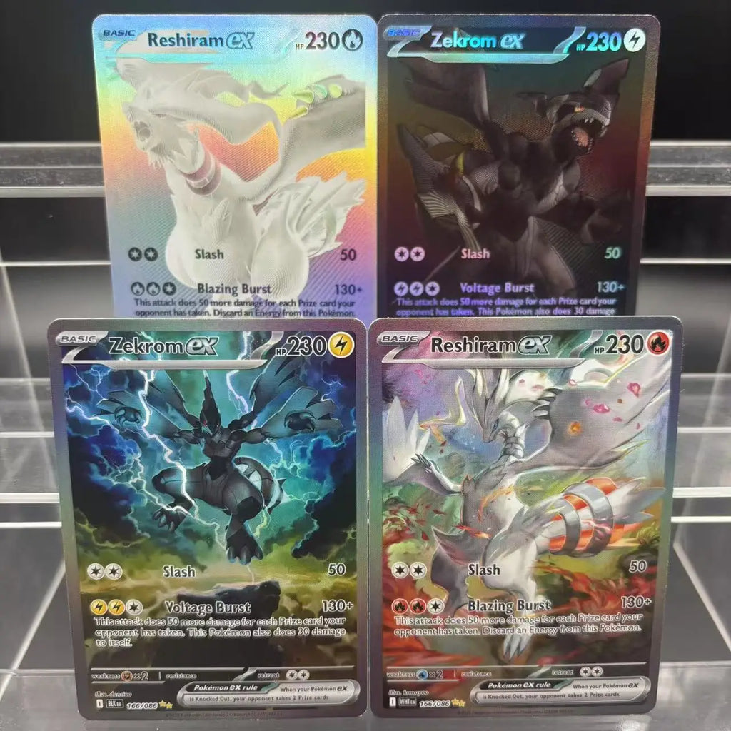 DIY PTCG Collection Cards Zekrom Reshiram ex Victini Seismitoad Self Made Single Card Classic Game Anime Card Gift Toy