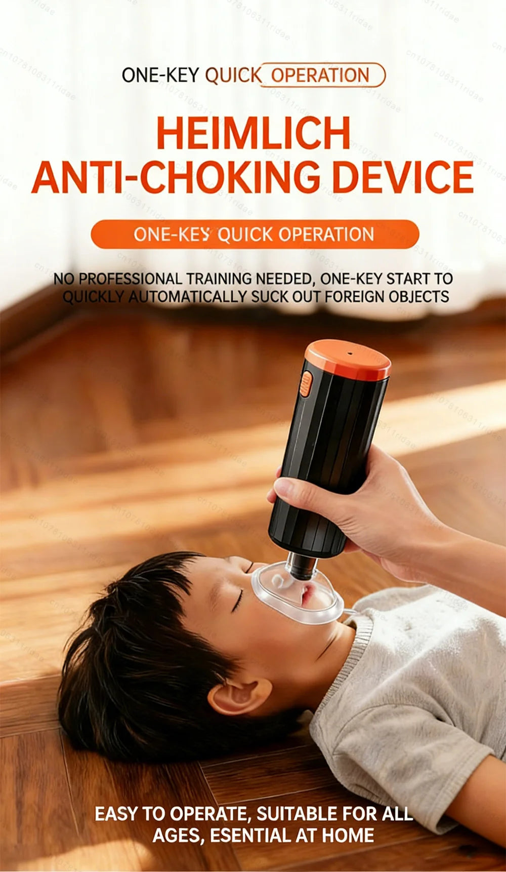 Auto Choking Rescue Device First Aid Kits Anti Choking Devices Emergency Suction Asphyxia Adults & Children CPR Rescue Device