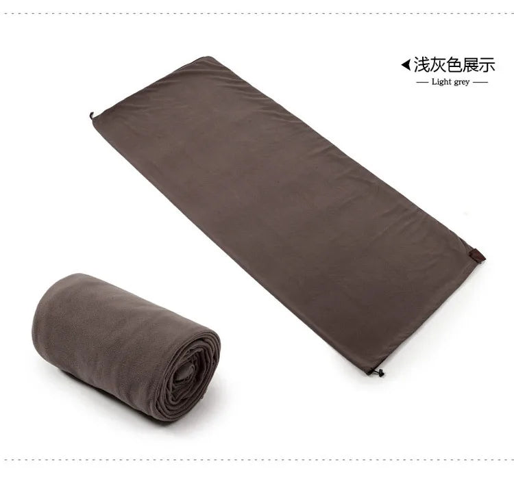 Portable Ultra-light Polar Fleece Sleeping Bag Outdoor Camping Tent Bed Travel Warm Sleeping Bag Liner Camping Sport Accessories