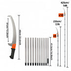 Extended double-hook aerial saw, multi-functional garden pruning saw, telescopic fruit tree pruning saw, garden pruning tool