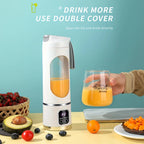 Portable Outdoor Electric Juicer 450ML  Digital Display Juice Cup USB Charging Mini Fruit Juicer