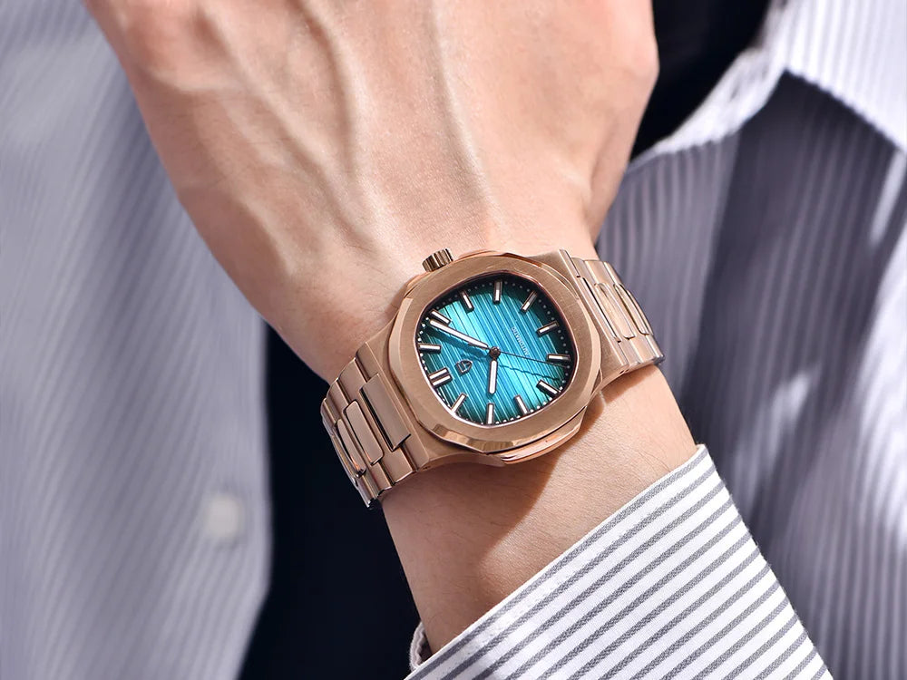 PAGANI DESIGN New Sporty Elegance Mechanical Watch Sapphire Seagull ST16 Movt Man watch Stainless Steel Luminous Men's Watches