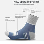 Men's 100% Cotton Casual Socks for Spring and Summer, Men's Antibacterial & Deodorant Business Socks, High-Quality Sports Socks