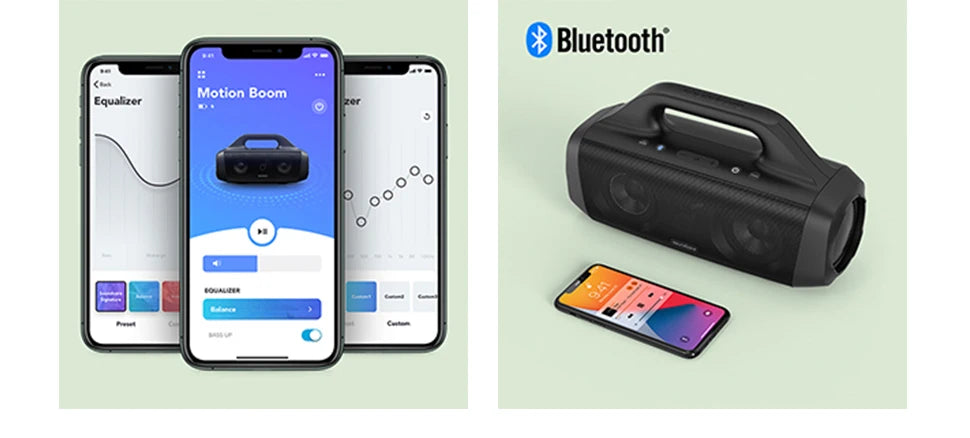Anker Soundcore Motion Boom Outdoor Bluetooth loudspeaker with Titanium Audio drivers BassUp Technology IPX7 Water Protection 24-S