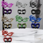 Set of 2, Couple's Elegant Black Lace Masquerade Masks for Costume Parties