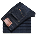 2025New Men Stretch Jeans Male Classic Elasticity Business jeans men fashion comfortable Solid slim straight long Denim pants