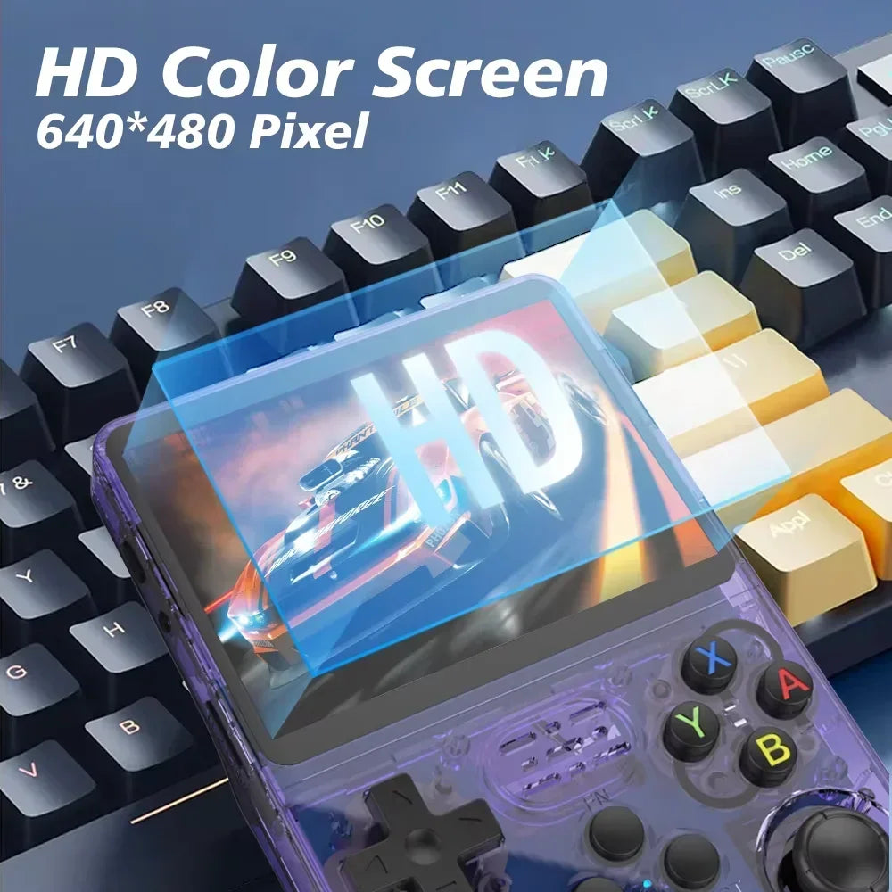 R36S Retro Handheld Video Game Console Linux System 3.5 Inch IPS Screen Portable Pocket Video Player R35S 64GB 15000 Games