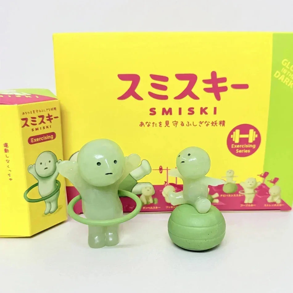 Surprise Gift blind box action figures Yoga Bedroom series multiple doll green noctilucent mysterious decoration model for toy