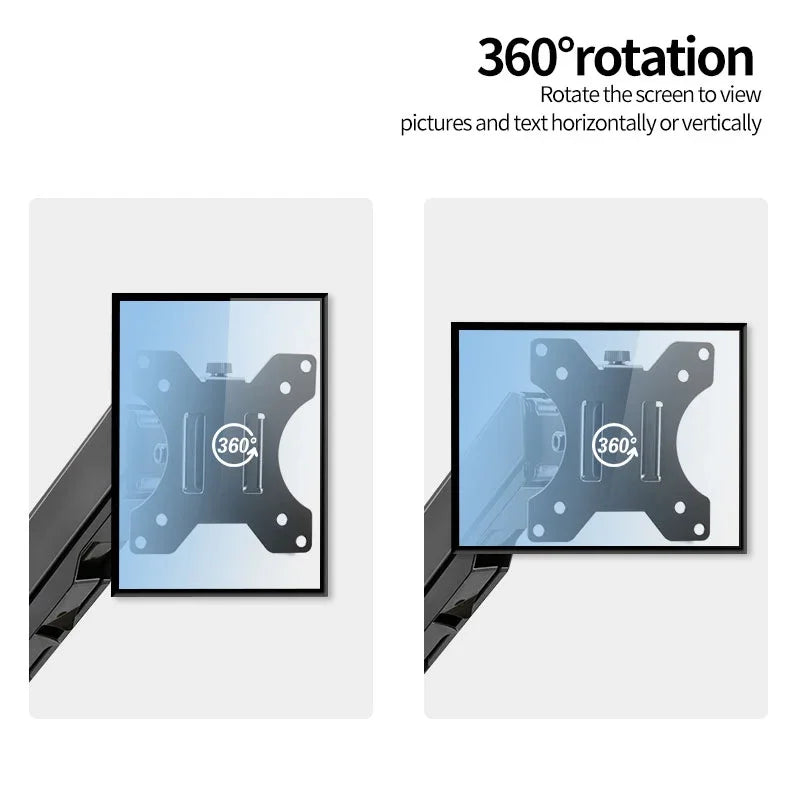 Single Monitor Mount for 13″–35″ Screens, Height Adjustable Monitor Arm with C-Clamp & Grommet Base, Home Office Monitor Stand