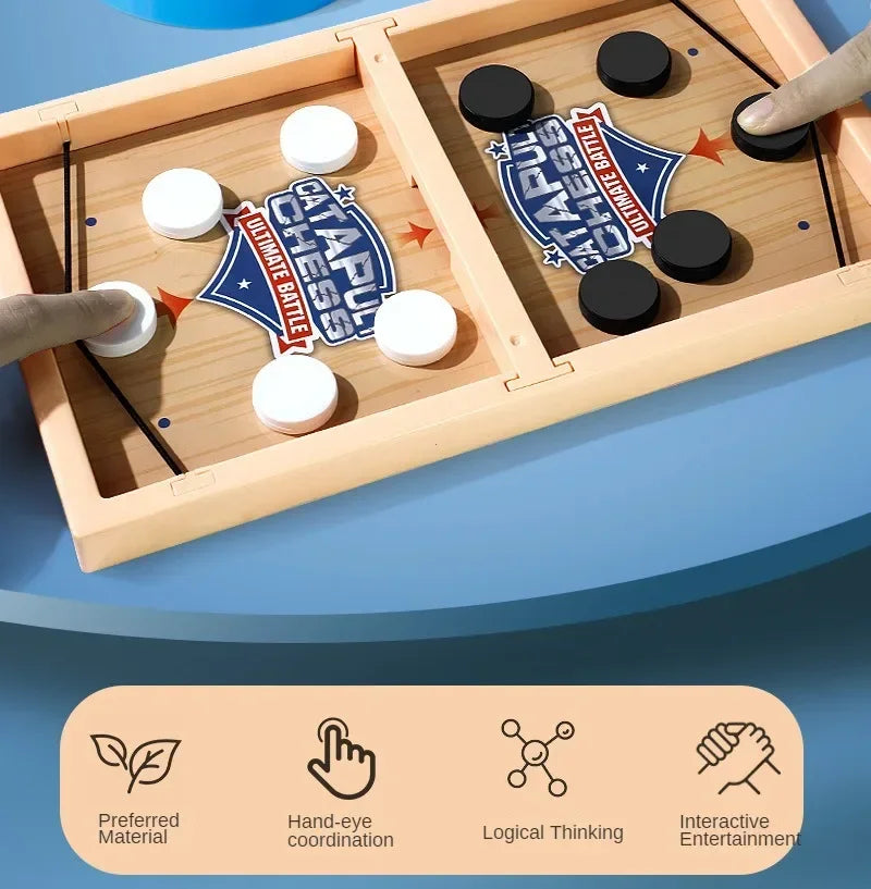 Fast Sling Puck Game Slingshot Chess Table Chess Puzzle Party Game Adult Child Family Game Desktop Battle Board Games