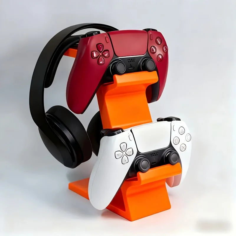 3D Printed Game Controller Headphone Integrated Stand Universal Standing Stand for PS4/PS5/XBOX Controller Headphone