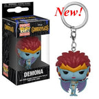 New FUNKO Keychains Disney Demona Princess Bella Ariel Alice Anna Elsa Bell Jack Sally stitch Action Figure Toys Ornaments