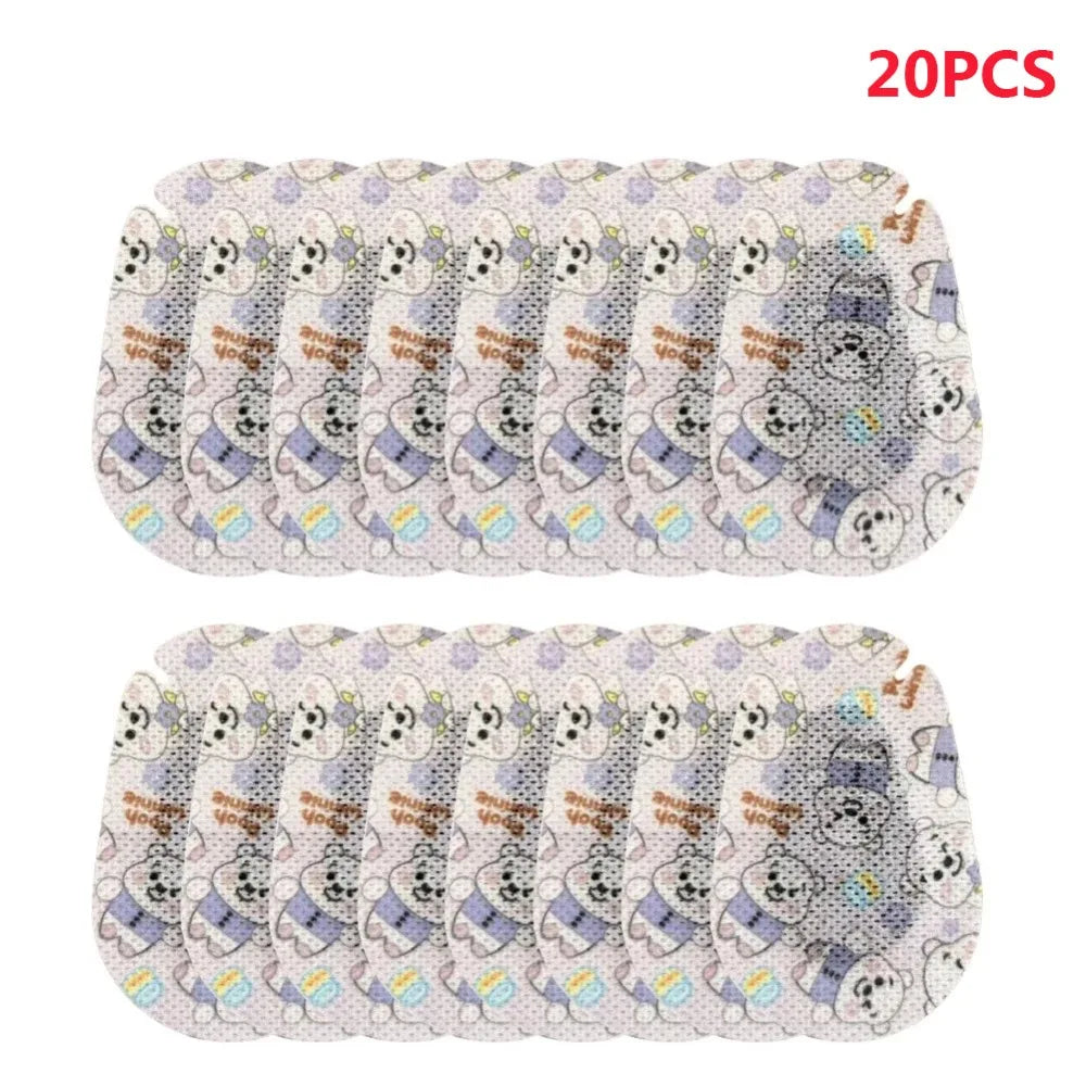 20Pcs Cartoon Pattern Kids Eye Patches Soft Skin-friendly Strabismus Treatment Patch Disposable Adhesive Vision Care Patch