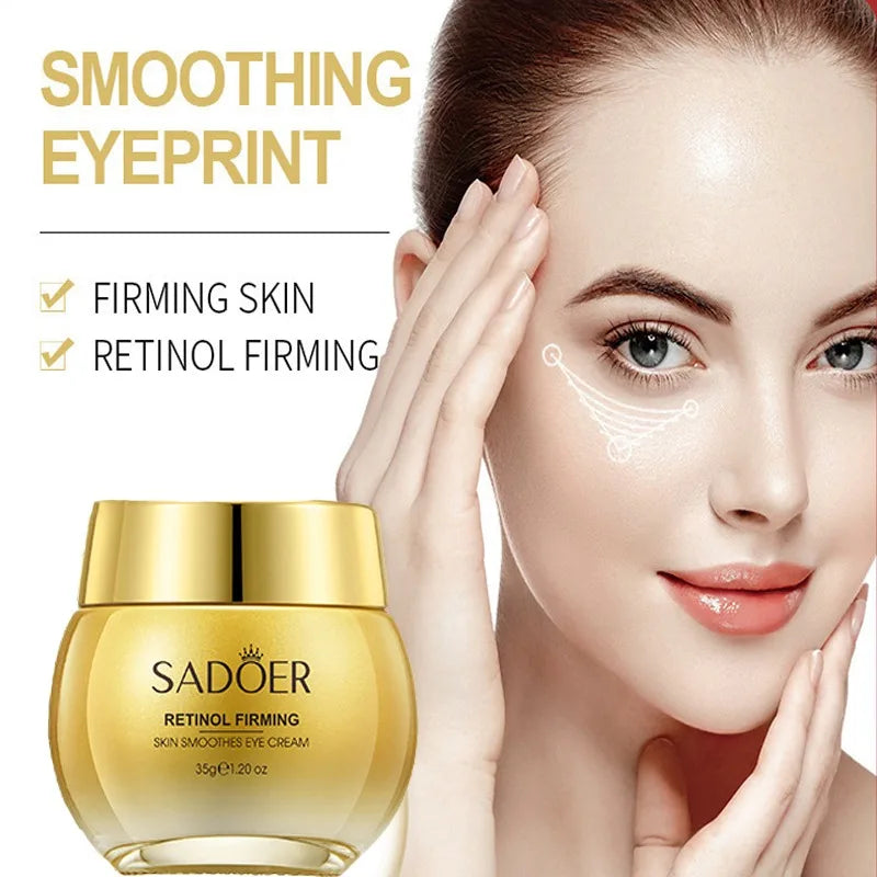 SADOER  Retinol Eye Cream Reduces Dark Circles and Wrinkles Moisturizes and Tightens The Eyes, Eye Cream Korean Eye Care Product Main image