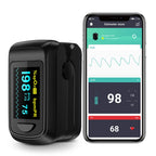 【Local Shipping】HealthTree Finger Pulse Oximeter Blood Oxygen Saturation SpO2 PI Oximetro Oxymeter Bluetooth APP Control