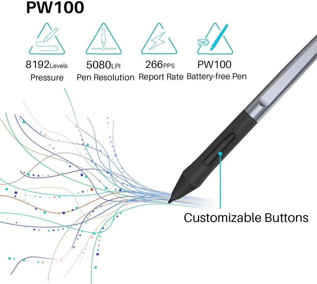HUION HS64 Graphic Tablet 6Inch Drawing Tablets Digital Pen Pad Writing Drawing Board 8192 Stylus for Android Windows Mac Laptop