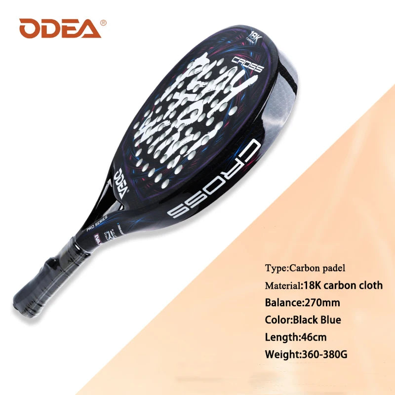 ODEA Beach Tennis Racket Full Carbon Fiber Rough Surface Outdoor Sports Racket For Men Women Adult Senior Player 3K 18K