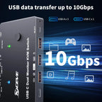 USB-C Docking Station Triple/Dual Monitor KVM Switch 4K 1080P@60Hz,USB C KVM Switch 3/2 Monitors 2 Laptops For Windows /Mac OS