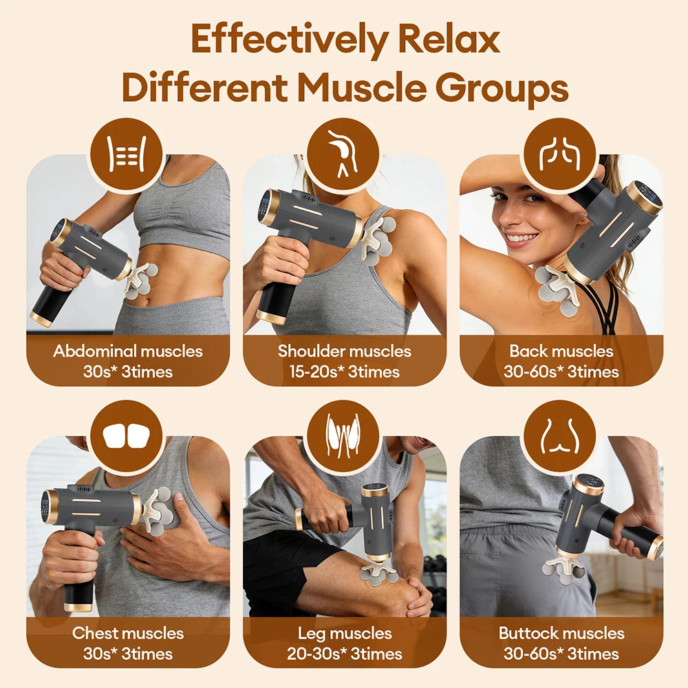 11-IN-1 Electric Massage Gun 99 Level Powerful Fascia Gun High-Frequency Vibration Body Massage Gun Arms Leg Muscle masajeador Secondary image
