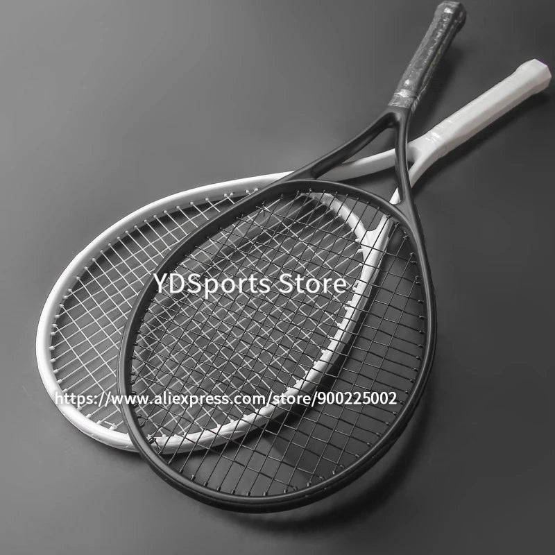 1pcs 27inch Technical Type Tennis Rackets Strung Carbon Aluminum Alloy Recreational Racquet Shockproof With Carry Bag For Adult