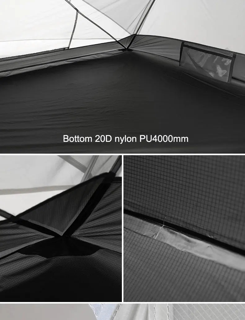 Naturehike Mongar UL 2 Tent 2 Person Backpacking Tent 20D Ultralight Travel Tent Waterproof Hiking Survival Outdoor Camping Tent