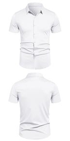 Men's Stretch Shirt Wrinkle Free Dress Shirts Regular Fit Short Sleeve Stretch Business Casual Button Down Shirts