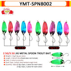 7/9/10Pcs Trout Bait 2.5g/2.6g/3g/3.2g/3.5g/5g Metal Spoon Fishing Lure Wobbler Casting Jigging Tackle Accessories Pesca Chub