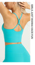Solid Color Women Gym Yoga Naked Feeling Sexy Cross Back Y shape Sports Bra Fitness Yoga Jogging Workout Sports Women Sling