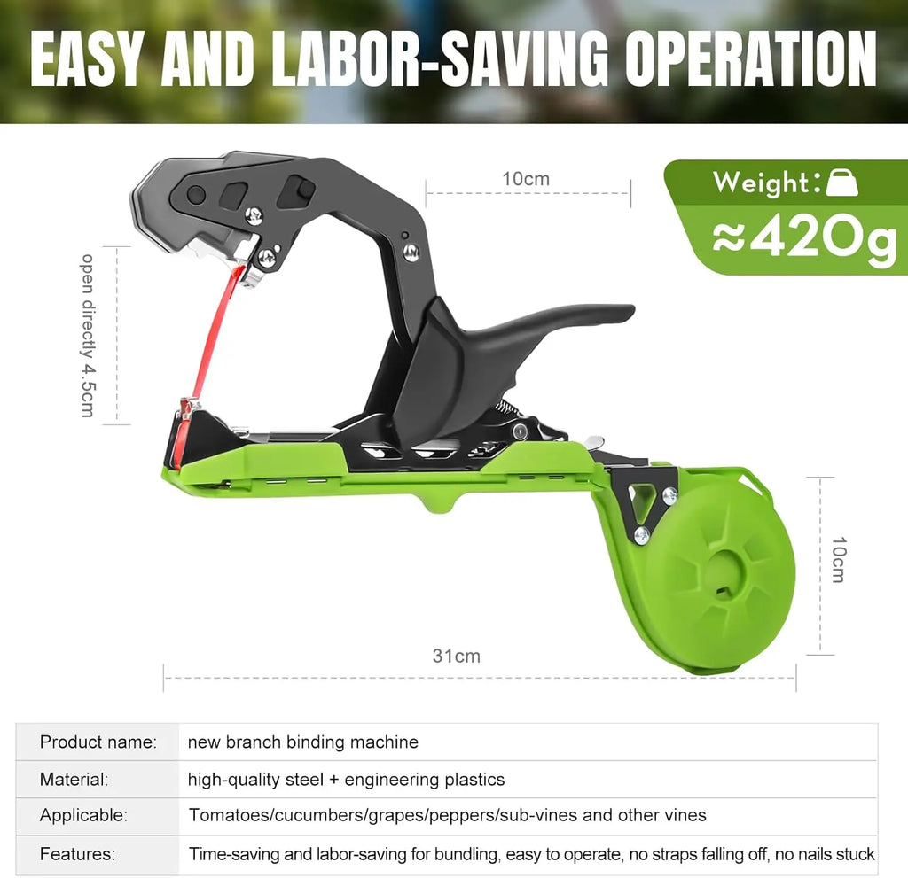 Tomato Binding Machine - New Gardening Tool for Seedling Vine Binding Vegetable Tapener Tapes for Home Garden Branch Tying