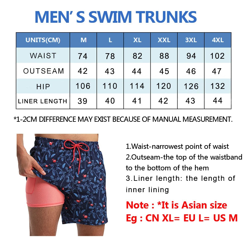 ESCATCH Summer 2026 New Fashion Polyester Swimming Shorts Men Gym Board Quickly Dry Elastic Waist Traje De Baño Beach Pants