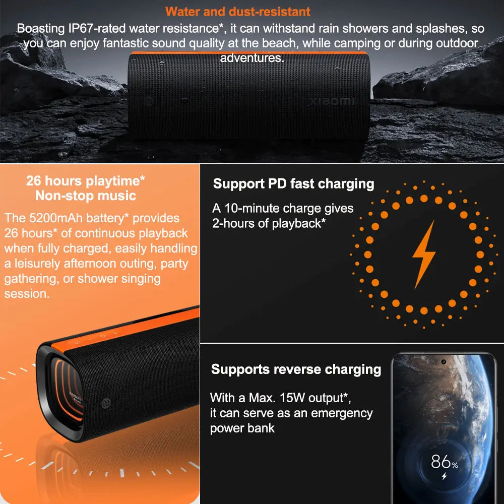 Xiaomi Sound Party, 50W Portable Bluetooth Speaker, Harman AudioEFX TWS Mode 26h Playtime, Smart Connectivity Wireless Speaker