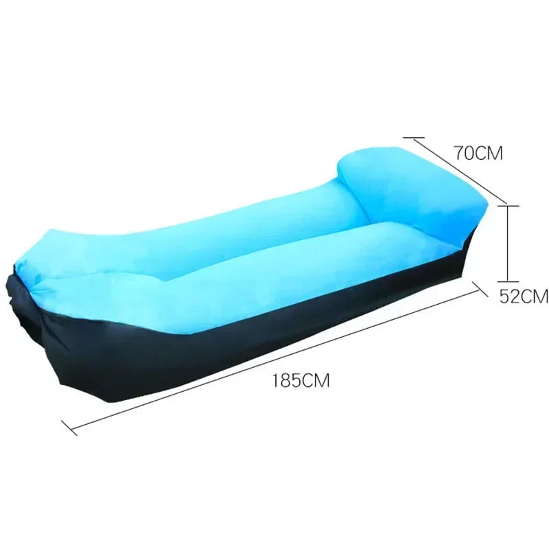 Outdoor Portable Inflatable Sofa Beach Lazy Air Sofa Folding Sleeping Bag Oxford Cloth Camping Furniture 190x70cm