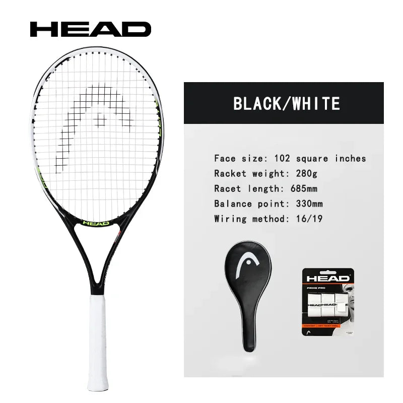 HEAD Tennis Racket Beginner Carbon Composite One-Piece Racket College Students Exercise Sports