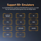 K56 Android 14 portable gaming console with 5.5-inch touchscreen and over 50 retro video game emulators for DC/MAME/SS